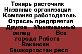 Токарь-расточник › Название организации ­ Компания-работодатель › Отрасль предприятия ­ Другое › Минимальный оклад ­ 30 000 - Все города Работа » Вакансии   . Башкортостан респ.,Баймакский р-н